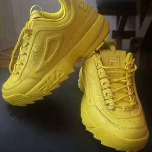 USED Fila Yellow Chunky Sneakers